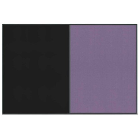 United Visual Products Enclosed Corkboard, 1 Door, 60"x36", 4" Fra, UV3403-BRONZE-AMETHY UV3403-BRONZE-AMETHY